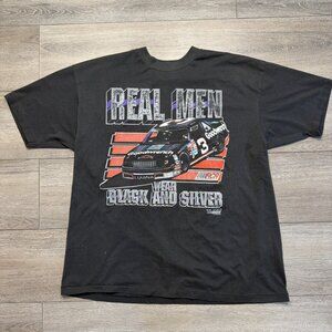 Vintage 1990 Dale Earnhardt #3 Nascar XXL T-Shirt Real Men Wear Black And Silver